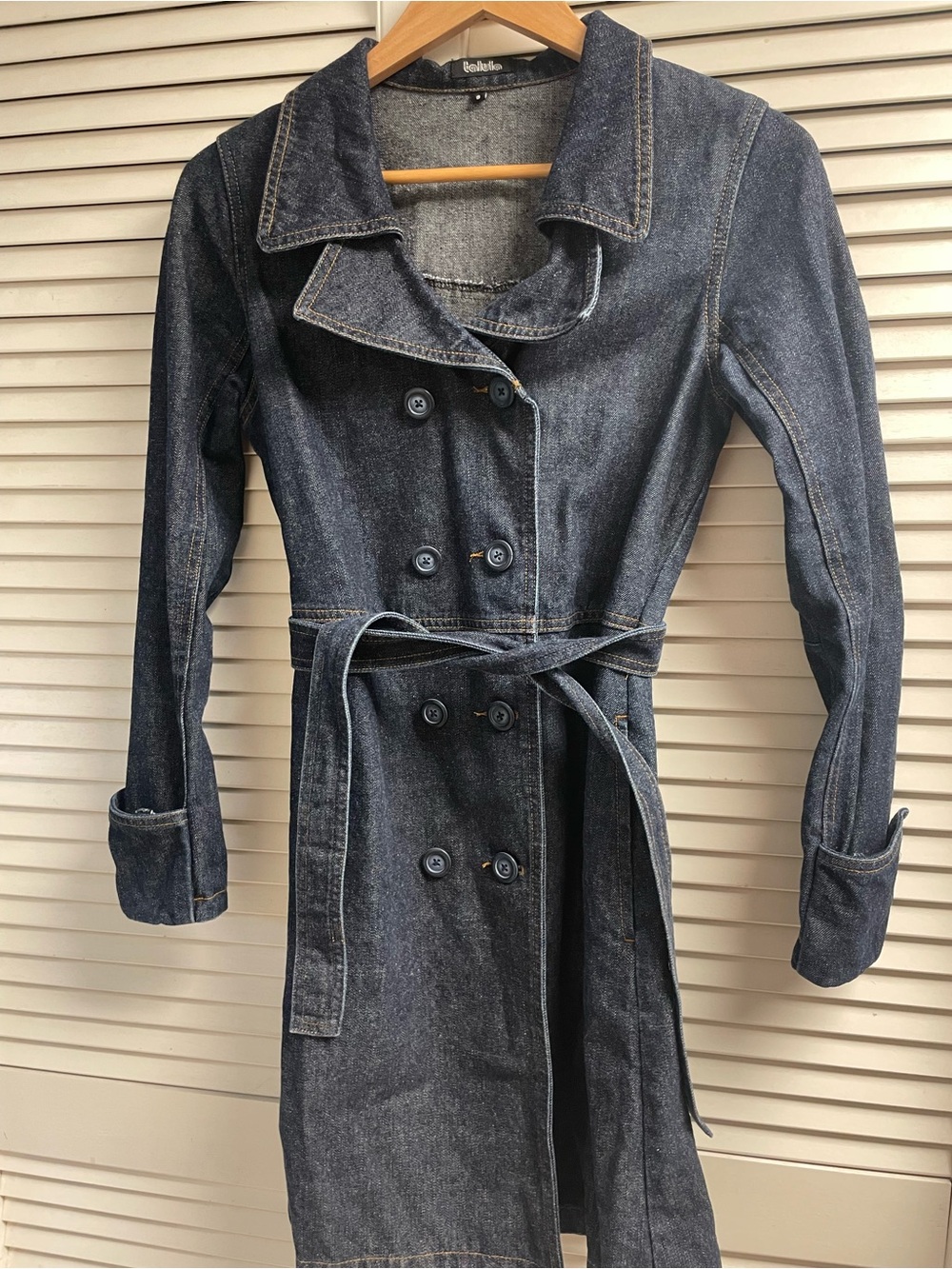 Rare Older Talula Aritzia Denim Trench Coat | Made in Canada | Double Breasted